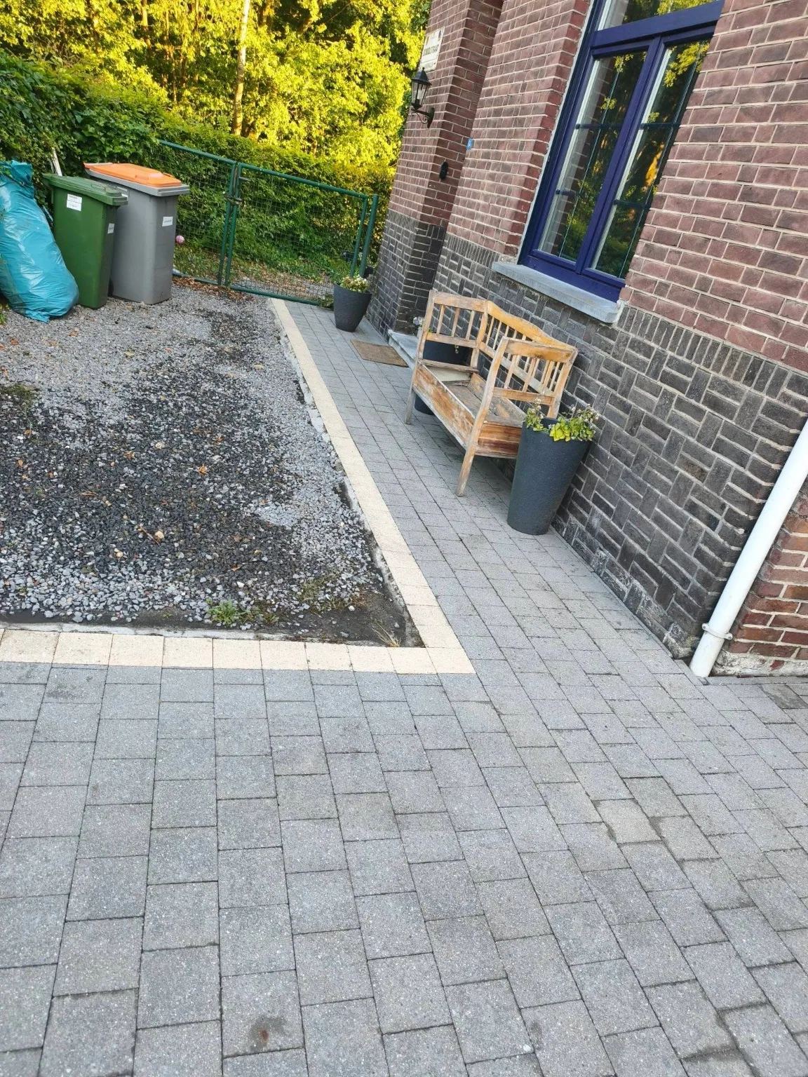 Gereinigd looppad na de behandeling