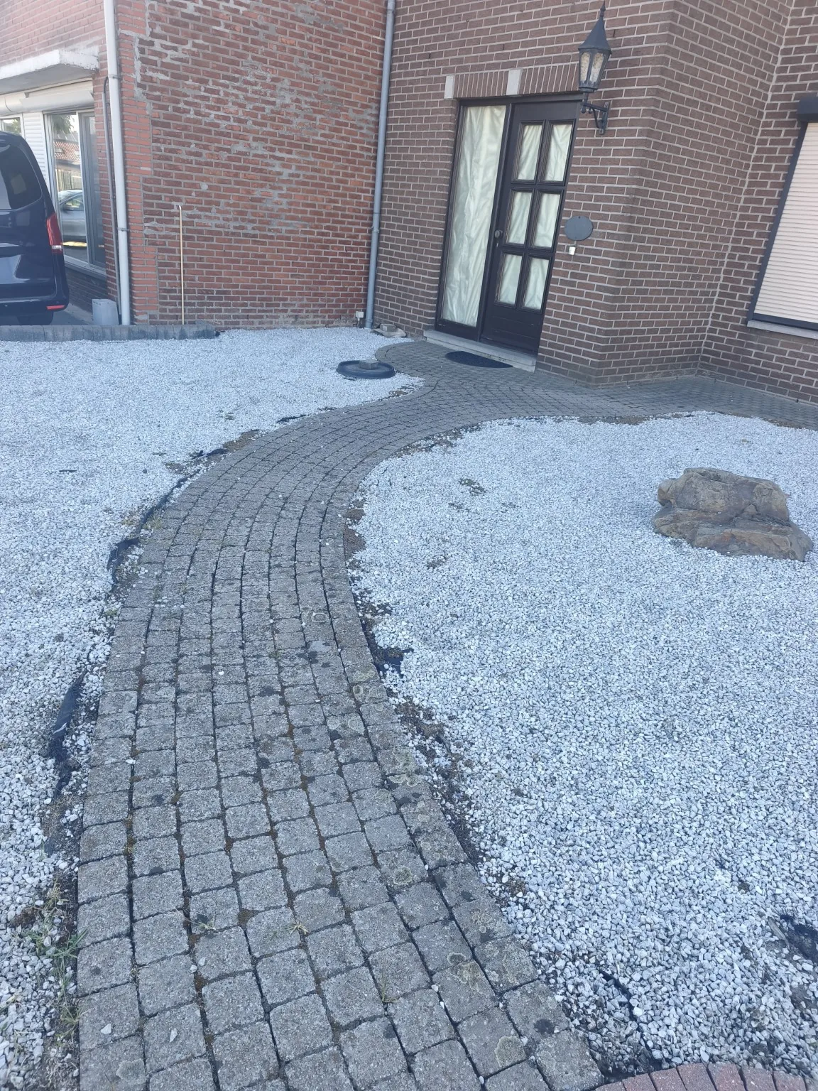 Klinkerpad voor de reiniging